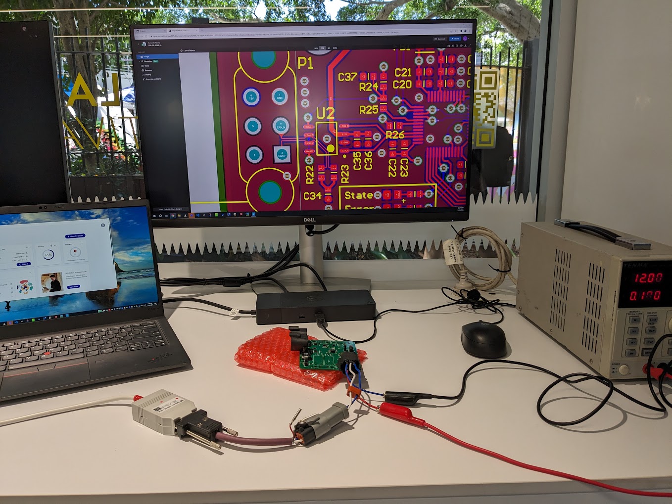 CAN node PCB design and bench test setup