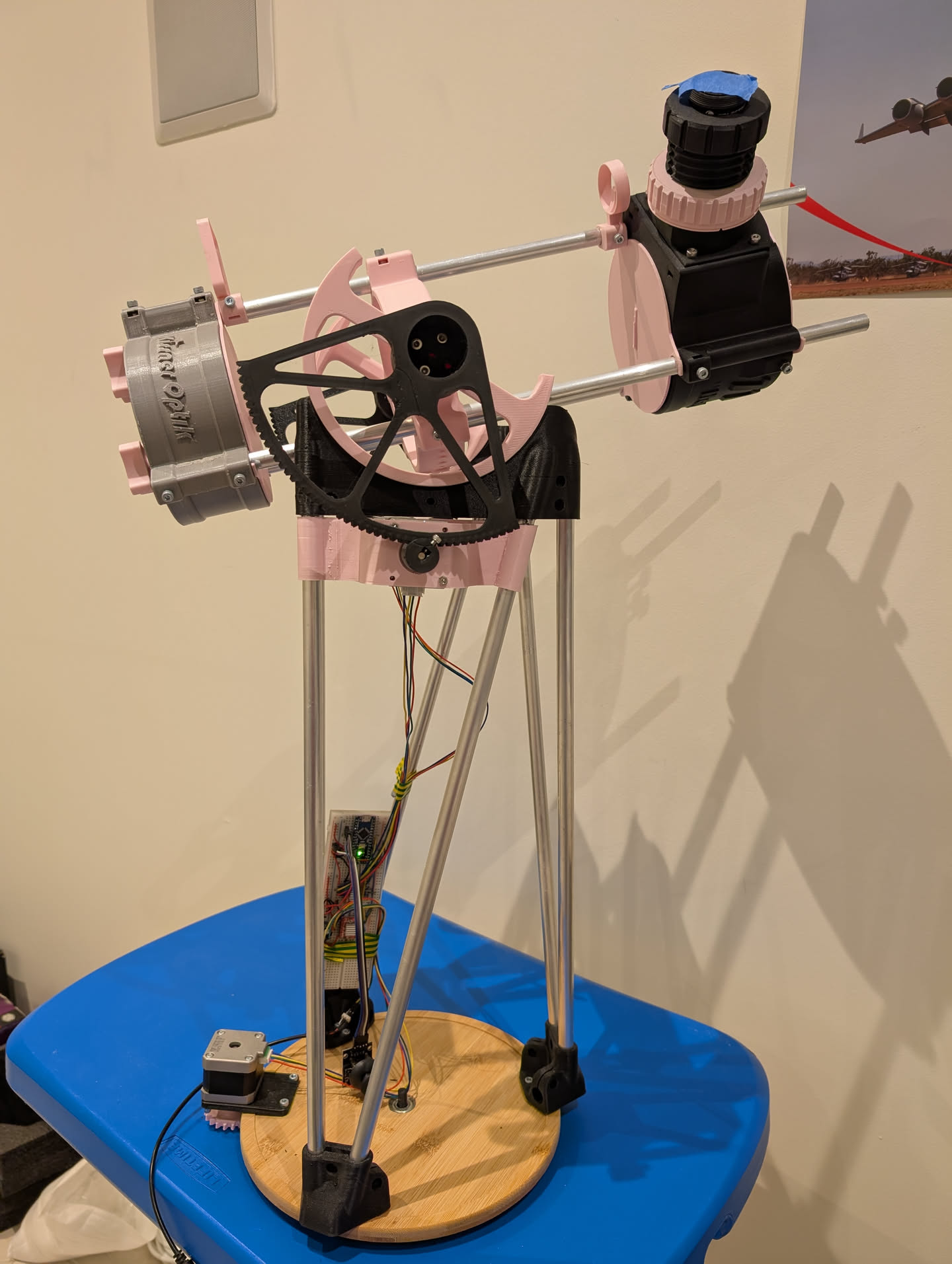 The 3D-printed motorized two-axis telescope mount